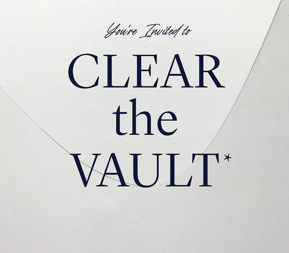 Blue Nile's Clear The Vault invitation.